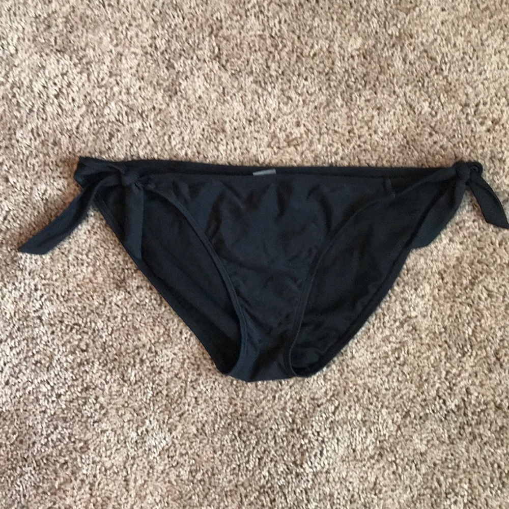 Old Navy Black Basic Bikini Bottom with Thick Ties